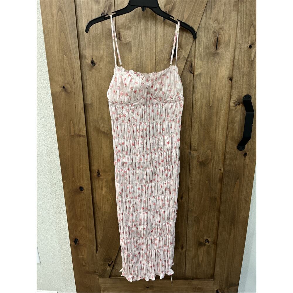 NWT Rumored Marionette Midi dress Candied Carnation Size Medium $149 Retail